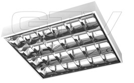 Aufbau - Rasterleuchte für 4 Stück LED-Röhre á 60 cm